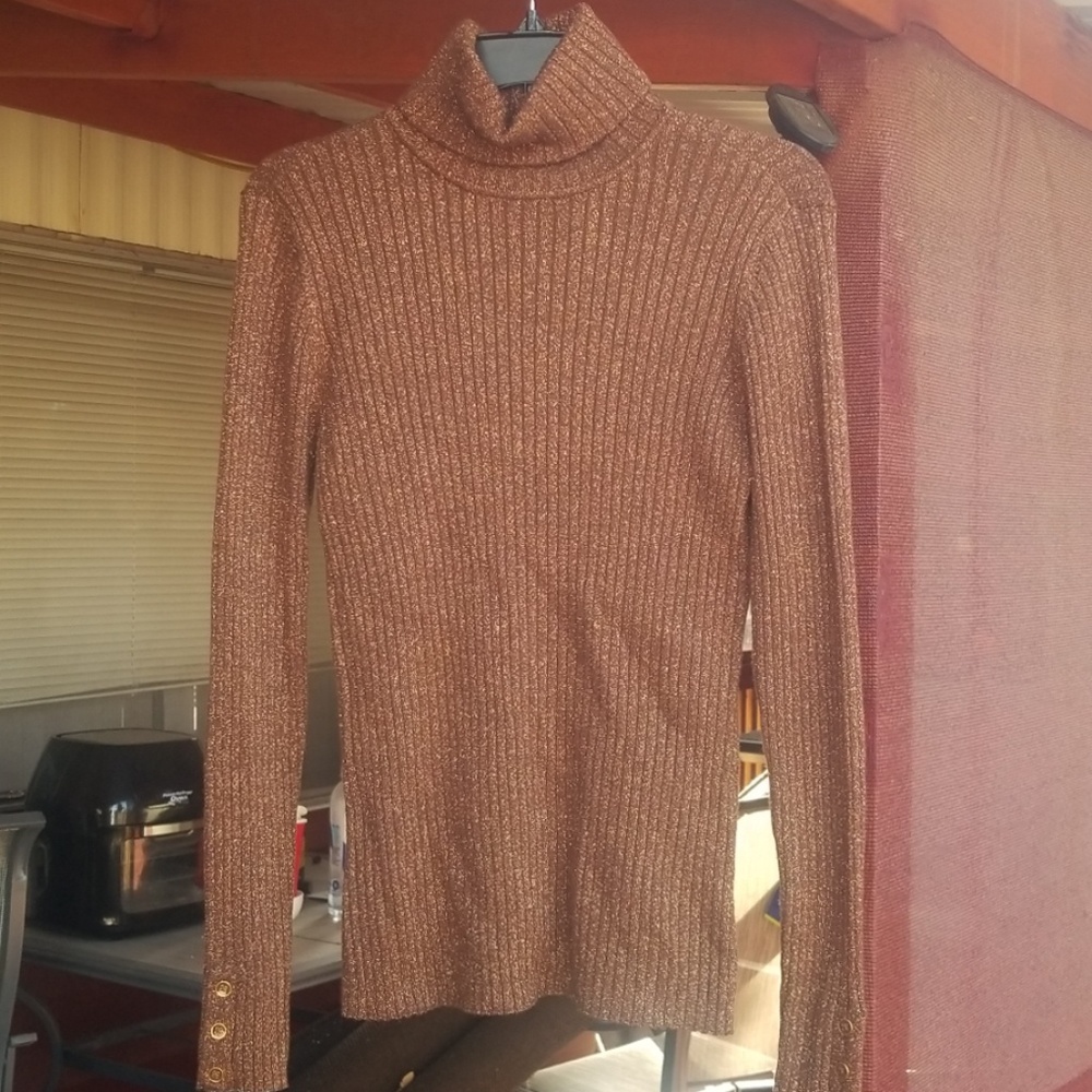 Charter club new with tags metallic turtleneck